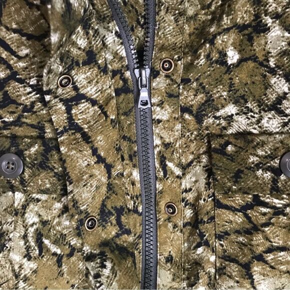 LoGo Lori Goldstein Jacket Women's Size 10 Green Animal Print Zippered P… - Picture 8 of 12